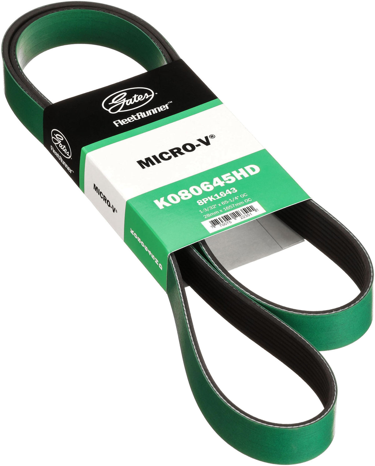 Gates K080645HD Serpentine Micro-V Belt for Dodge Pickup