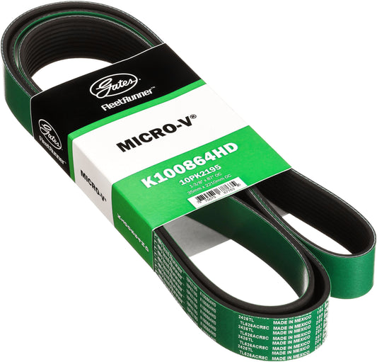 Gates K100864HD FleetRunner Micro-V Belt for 2012-2017 International DuraStar 4400