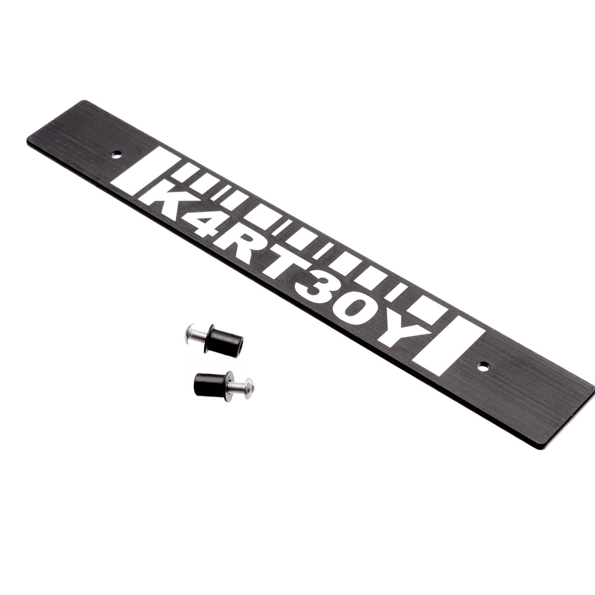 Kartboy Subaru License Plate Delete - Black Barcode KB-055-PL-BAR