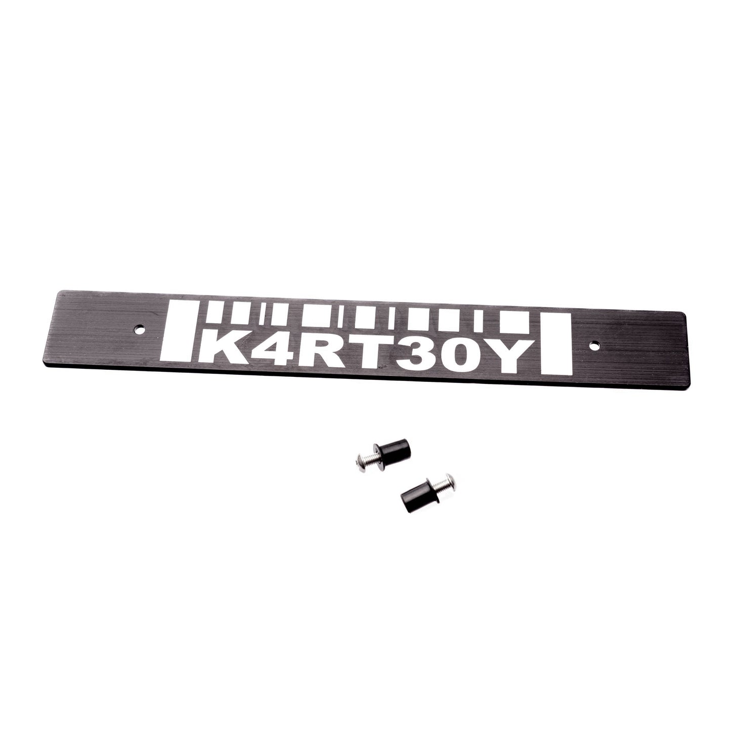 Kartboy Subaru License Plate Delete - Black Barcode KB-055-PL-BAR