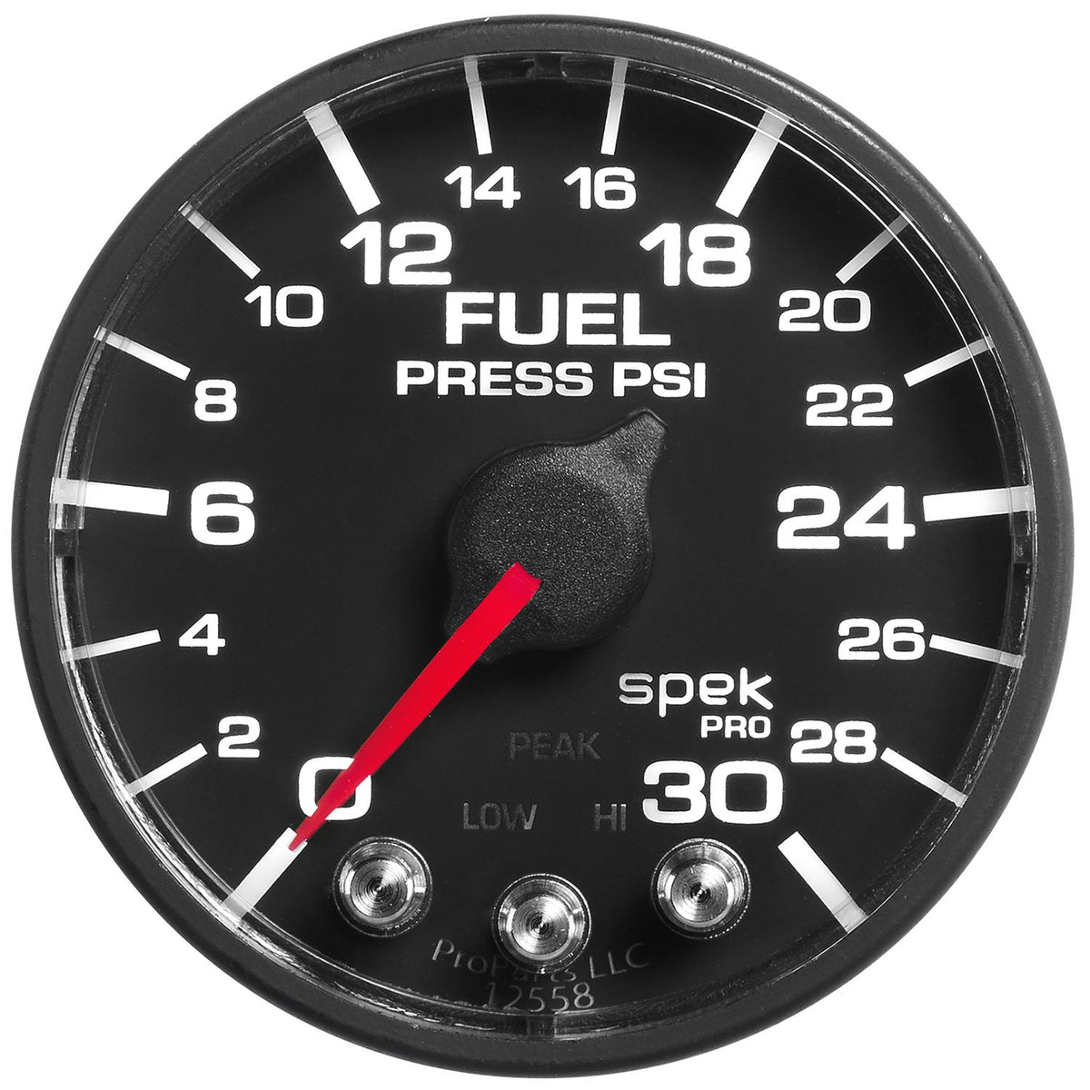 AutoMeter P316328 Spek-Pro 2-1/16in 30 PSI Fuel Pressure Gauge Stepper Black/Black