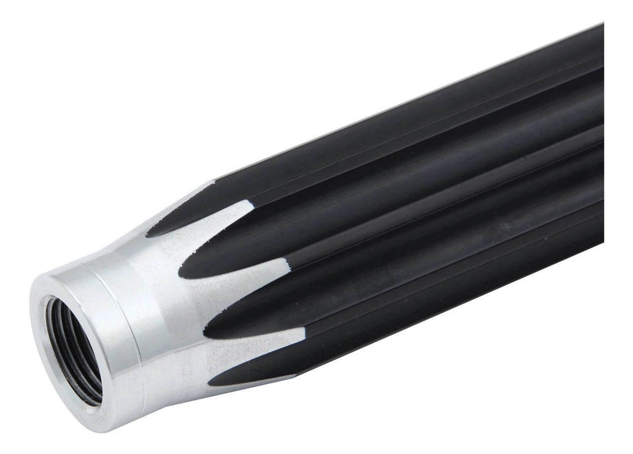 QuickCar Suspension Tube - Aluminum, Scalloped, 3/4"-16 Thread, 6" Length, Black