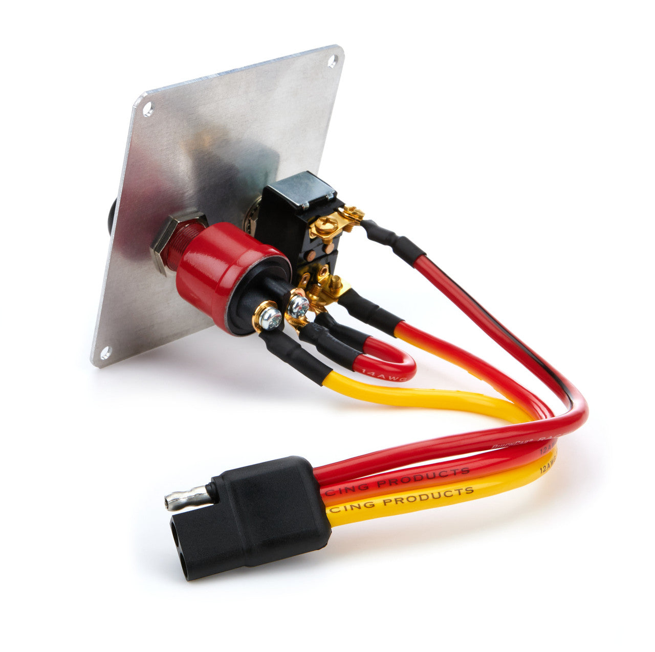 QuickCar Flag Plate, 1 Switch & 1 Button