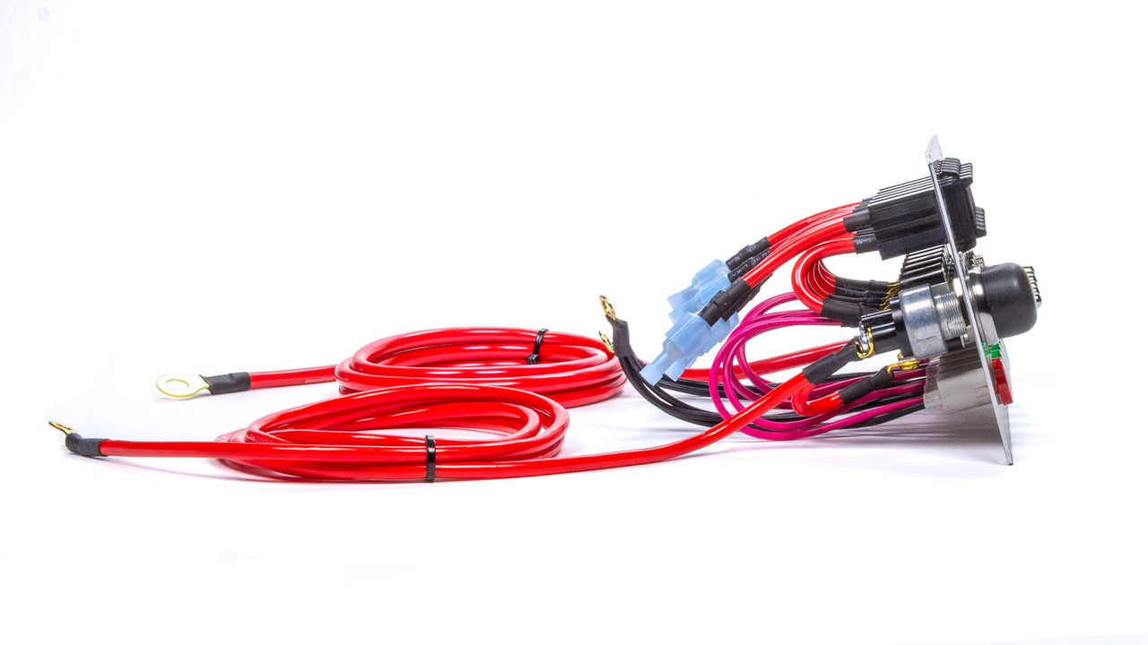QuickCar Flag Plate, 6 Switches & 1 Button, Fused & Lit.