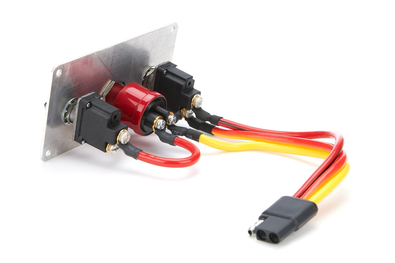 QuickCar Black Plate, 2 Micro Switches & 1 Button