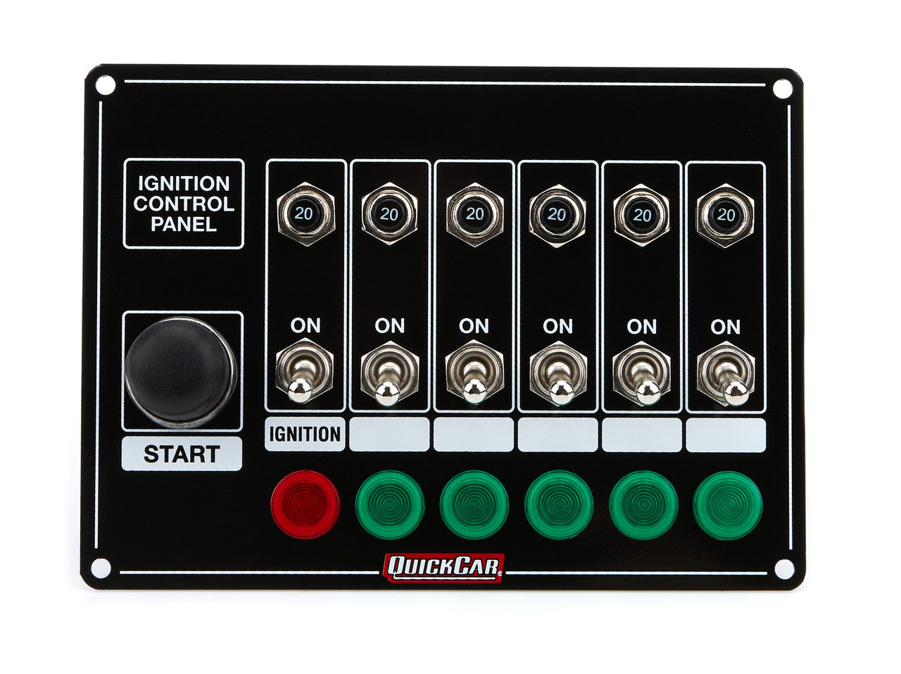 QuickCar 6 Switches & 1 Button w/Lights & Circuit Breakers