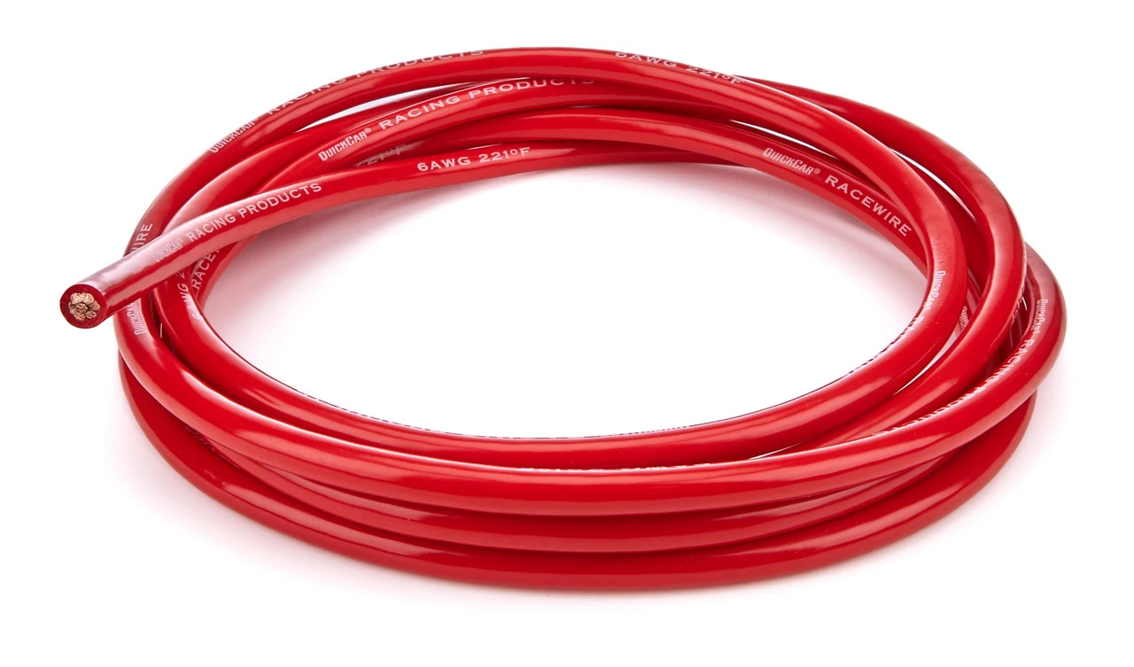 QuickCar Battery Cable - 6 Gauge, Red, 10' Length