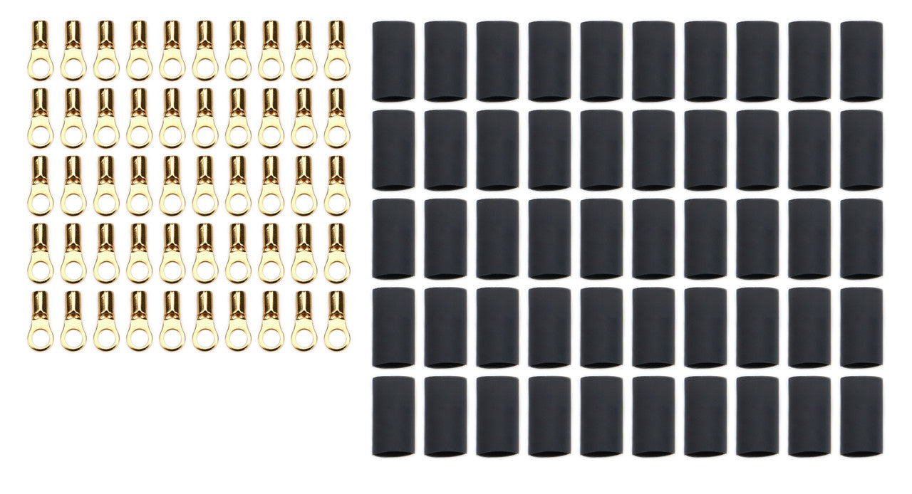 QuickCar #6 Ring Terminal 22-18 Ga. with heat shrink 50 Pack