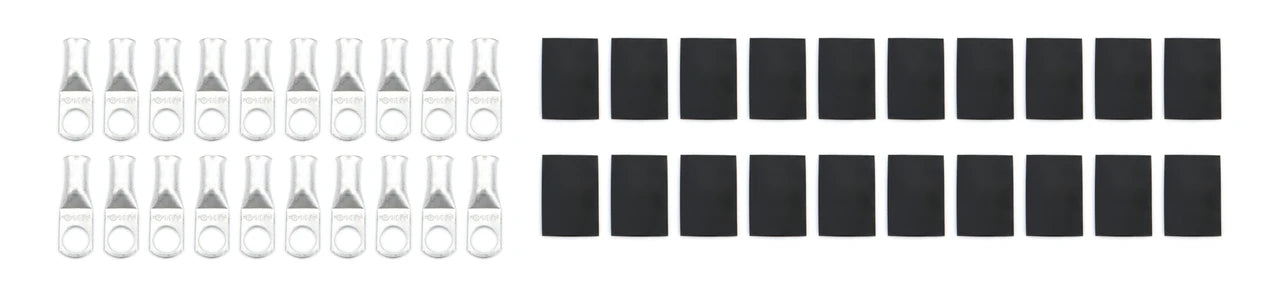 QuickCar Ring Terminal 4 Ga. 3/8" Hole with heat shrink 20 Pack
