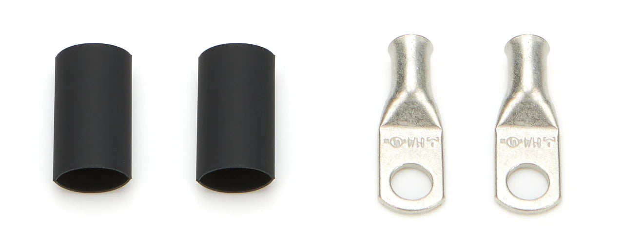 QuickCar Power Ring 8 AWG 1/4in Hole Pair w/Heat Shrink
