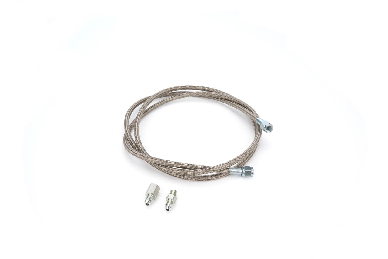 QuickCar Line Kit - Mechanical Gauges, Steel Braided Hose, -4AN Fittings, 72" Length