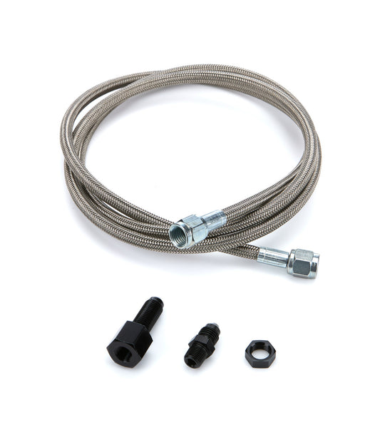 QuickCar Electric Pressure Gauge Line Kit 60" Steel Braided Line and fittings