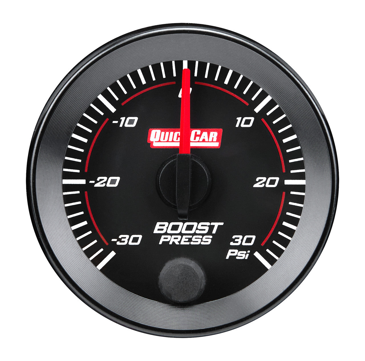 QuickCar RedLine Gauge - Boost, 2-1/16", -30/30 PSI