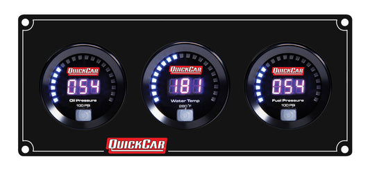 QuickCar Digital 3 Gauge Panel OP/WT/FP100