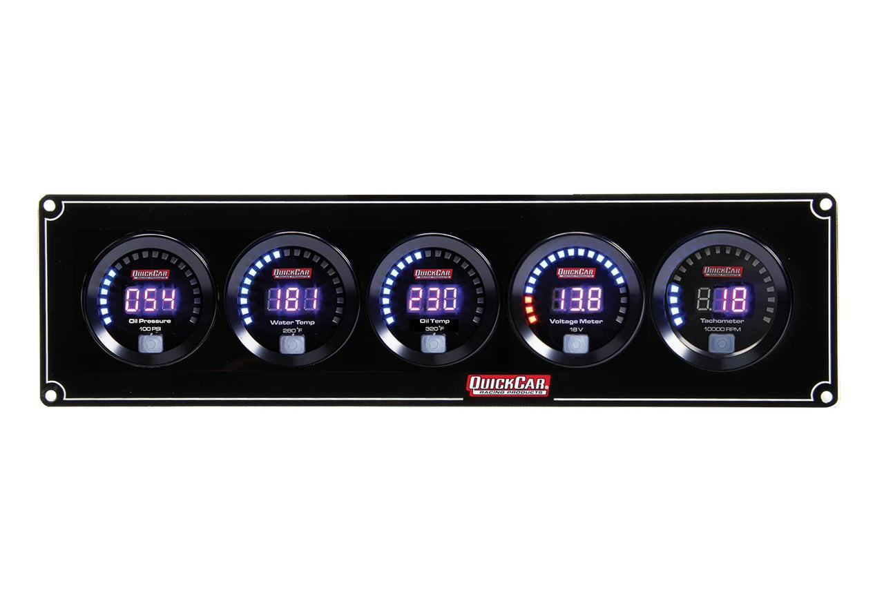 QuickCar Digital 4-1 Gauge Panel OP/WT/OT/VT/Tach