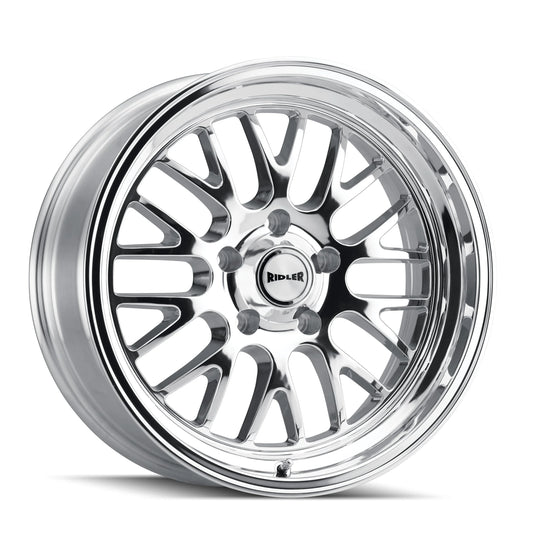 Ridler Wheels 607 18x8 5x120.65 0mm Polished Wheel 607-8861P