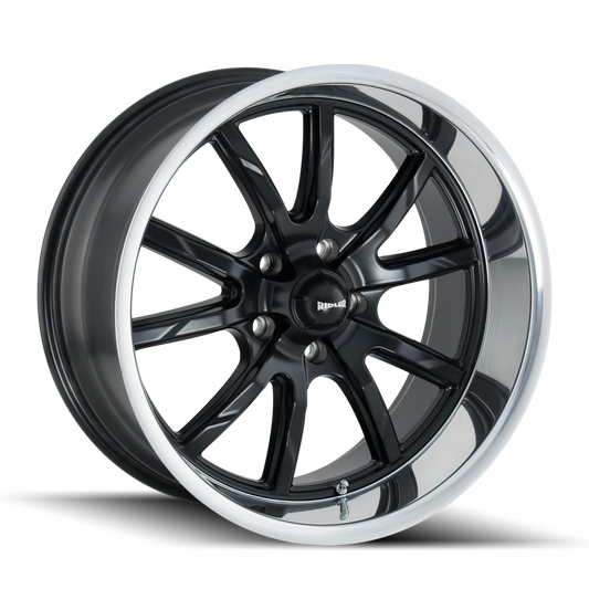 Ridler Wheels 650 20x8.5 5x127 0mm Matte Black with Polished Lip Wheel 650-2873MB