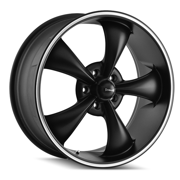 Ridler Wheels 695 18x9.5 5x127 6mm Matte Black with Machined Lip Wheel 695-8973MB