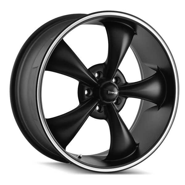 Ridler Wheels 695 20x10 5x127 0mm Matte Black with Machined Lip Wheel 695-2173MB