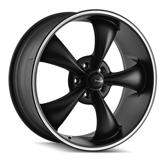 Ridler Wheels 695 20x10 5x127 0mm Matte Black with Machined Lip Wheel 695-2173MB