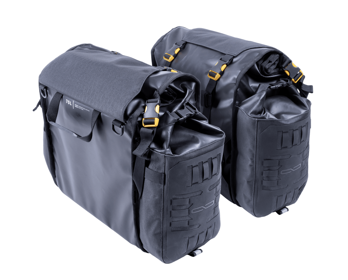 Giant Loop RTW25-B Round the World Panniers 90+L Black Motorcycle