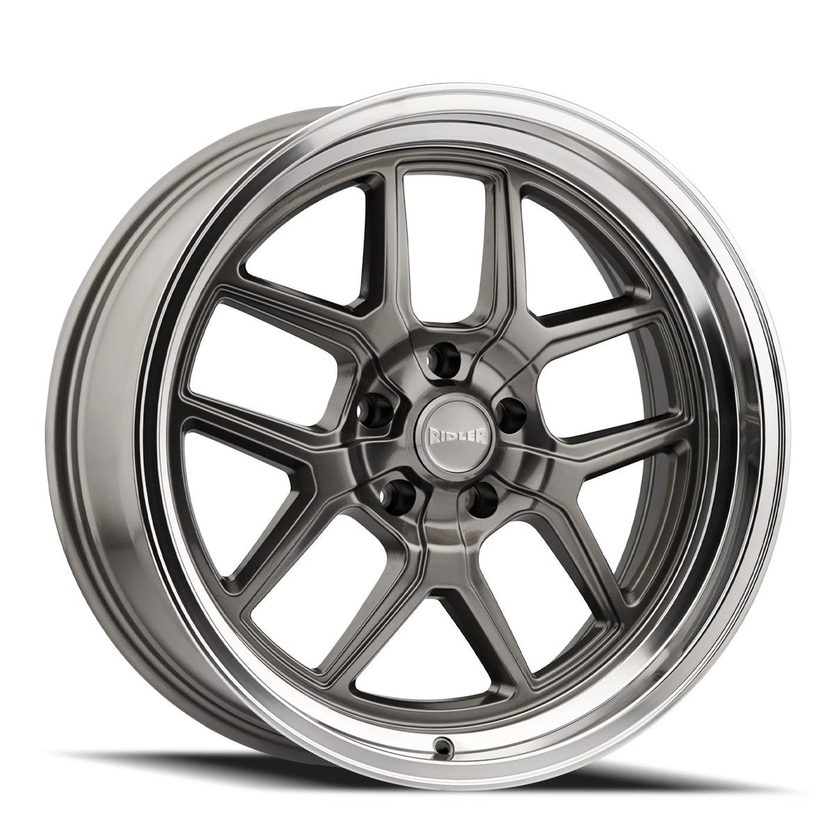 Ridler Wheels 610 20x10 5x120.65 0mm Grey with Polished Lip Wheel 610-2161G
