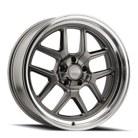 Ridler Wheels 610 20x10 5x120.65 0mm Grey with Polished Lip Wheel 610-2161G