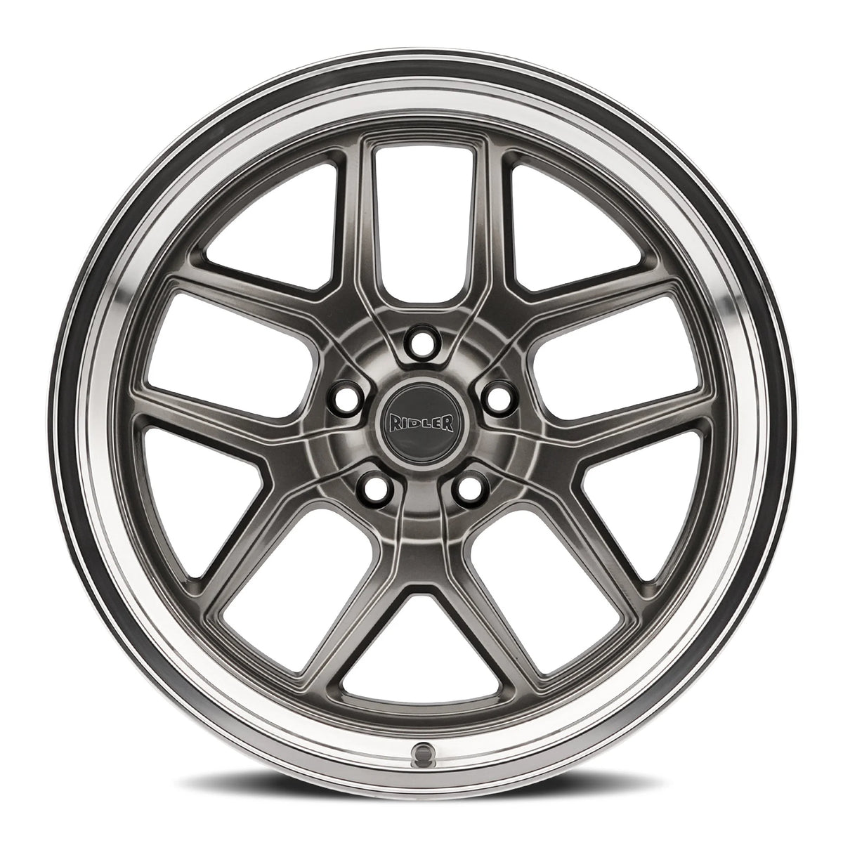 Ridler Wheels 610 20x10 5x120.65 0mm Grey with Polished Lip Wheel 610-2161G