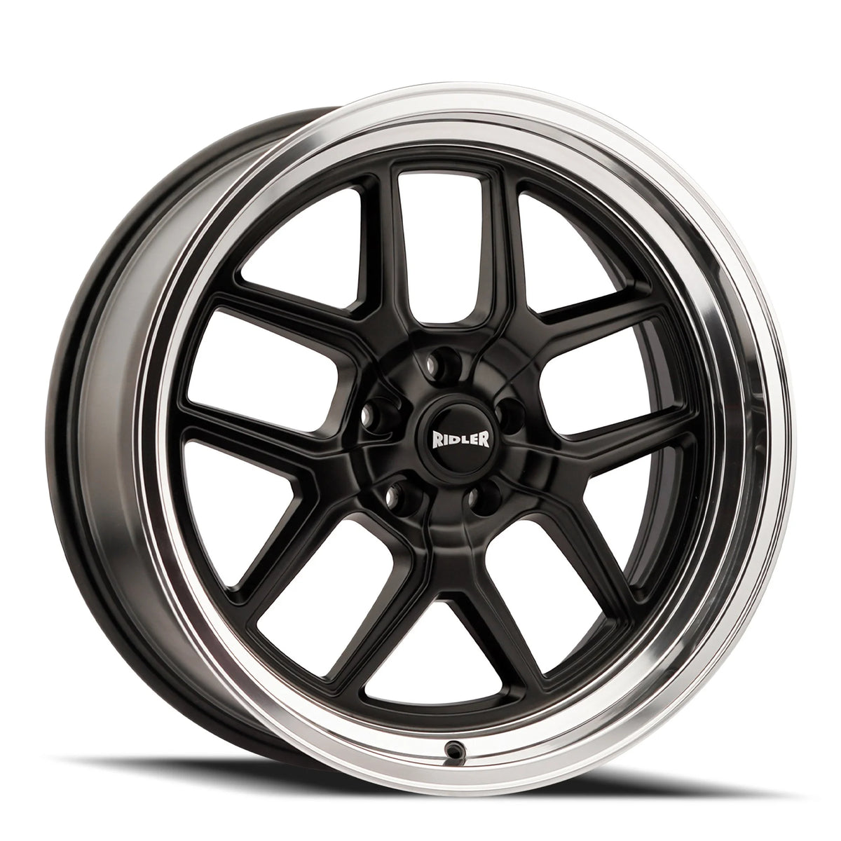 Ridler Wheels 610 20x10 5x120.65 0mm Matte Black with Polished Lip Wheel 610-2161MB