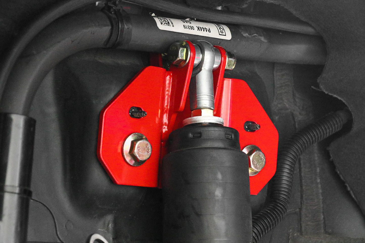 BMR Suspension 24-26 Ford Mustang Rear Steel Shock Mount & Brace Kit - Red