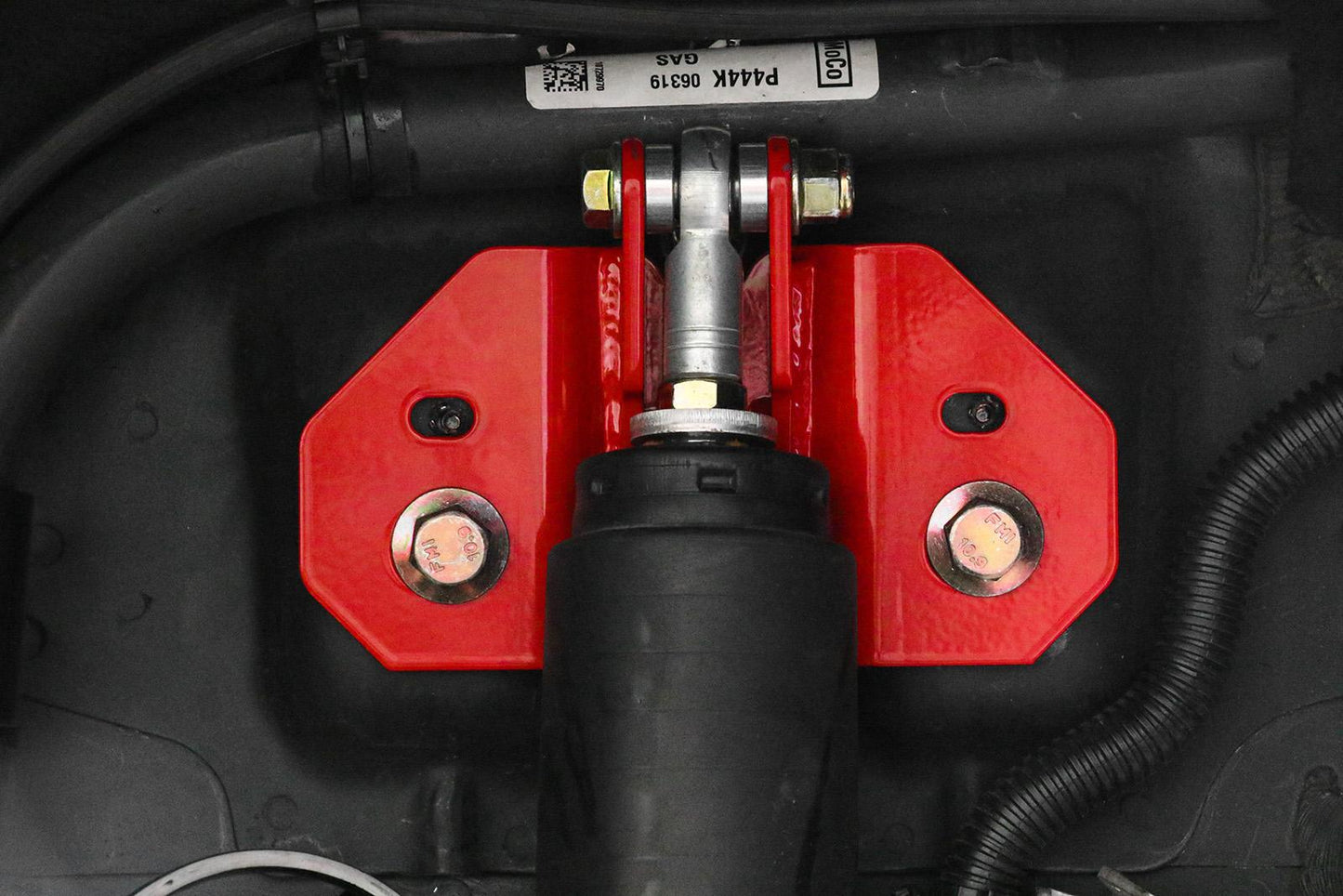 BMR Suspension 24-26 Ford Mustang Rear Steel Shock Mount & Brace Kit - Black Hammertone