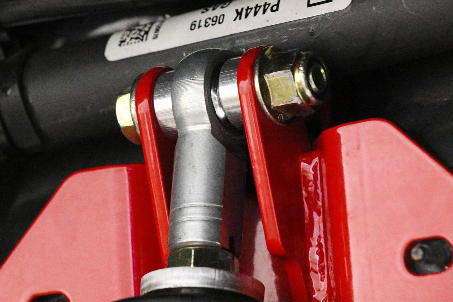 BMR Suspension 24-26 Ford Mustang Rear Steel Shock Mount & Brace Kit - Red