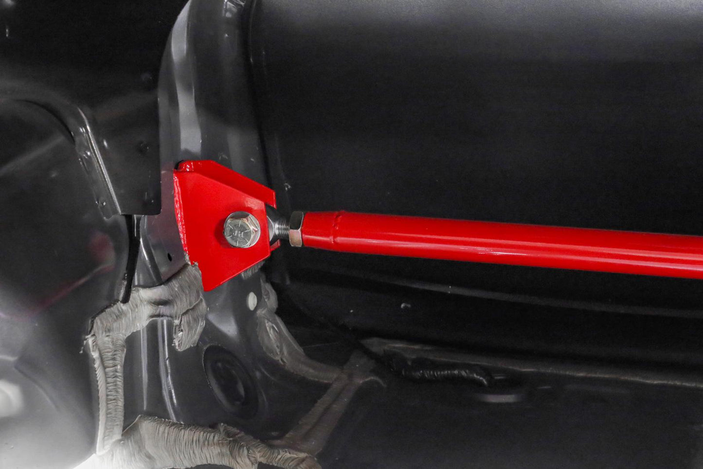 BMR Suspension 24-26 Ford Mustang Rear Steel Shock Mount & Brace Kit - Red
