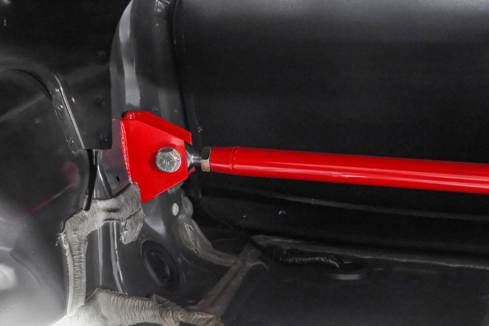 BMR Suspension 24-26 Ford Mustang Rear Steel Shock Mount & Brace Kit - Red