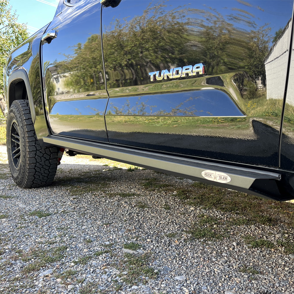 Rock Slide Engineering for 22-24 Toyota Tundra Rock Sliders Black Powdercoat Steel