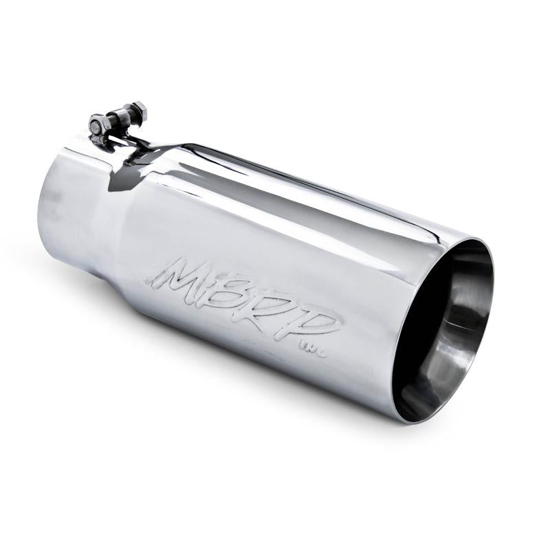 MBRP T5049 Exhaust Tip - 5" OD Dual Wall Straight 4" inlet 12" length | T304 Stainless