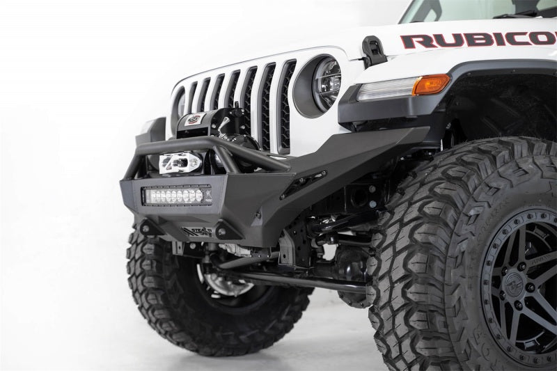 Addictive Desert Designs for 2020 Jeep Gladiator JT Stealth Fighter Front w/Top Hoop & Winch Mount