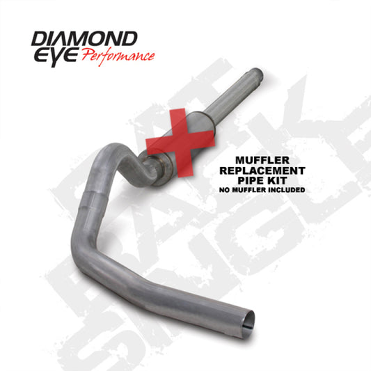 Diamond Eye K4310A-RP 4in Cat-Back Exhaust Muffler Replacement Pipe - 1994-1997 Ford F-250/F-350 | Aluminized