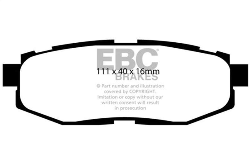EBC 12+ Scion FR-S 2 Yellowstuff Rear Brake Pads DP41758R