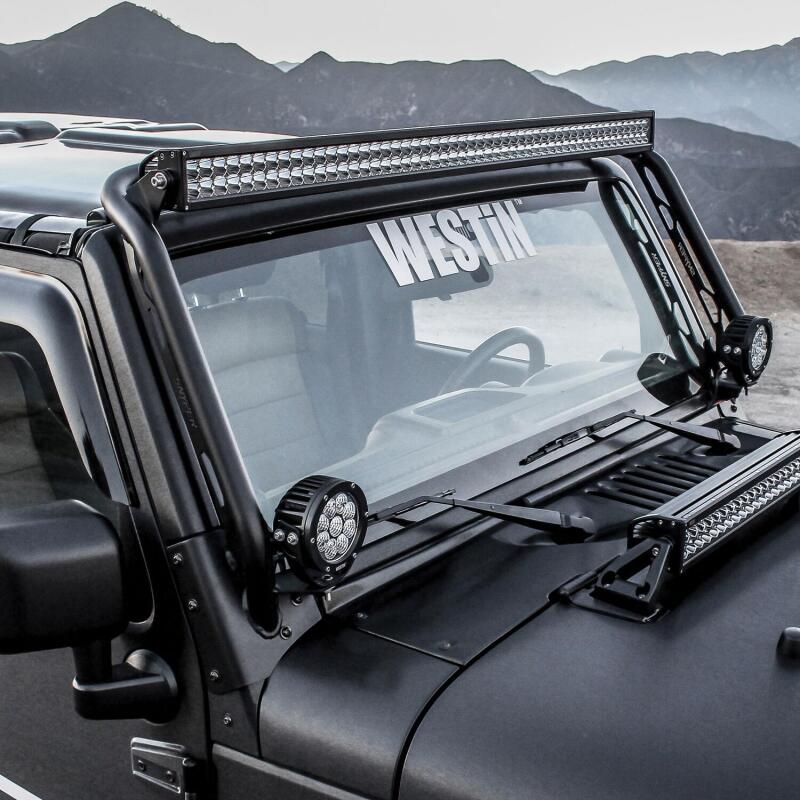 Westin 62-41005 Snyper Overhead Light Hoop for 2007-2018 Jeep Wrangler Textured Black
