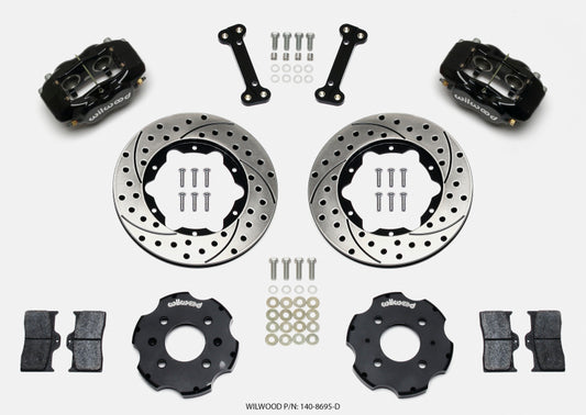 Wilwood Forged Dynalite Front Hat Kit 11.00in Drilled Integra/Civic w/Fac.240mm Rtr - #140-8695-D