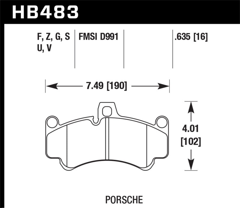 Hawk Performance HB483Q.635 DTC-80 Motorsport Brake Pads