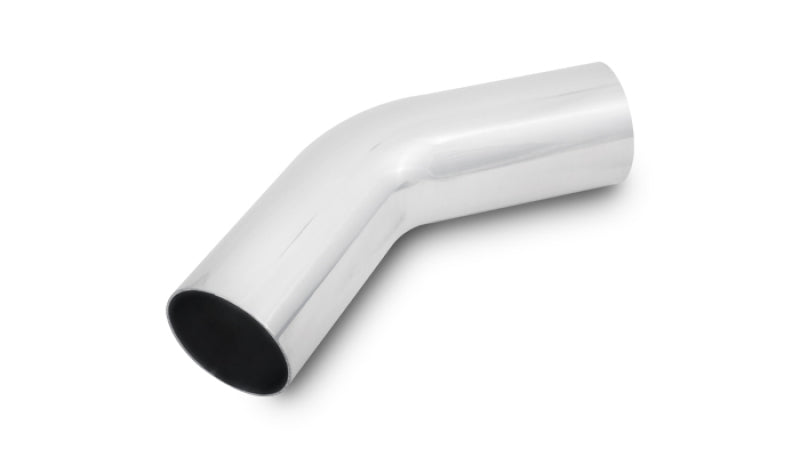 Vibrant 1in O.D. Universal Aluminum Tubing (45 Degree Bend) - Polished