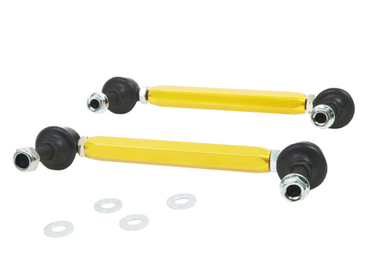 Whiteline KLC140-195 Universal Sway Bar Link Kit Heavy Duty Adjustable Steel Ball with 10mm Ball/Ball