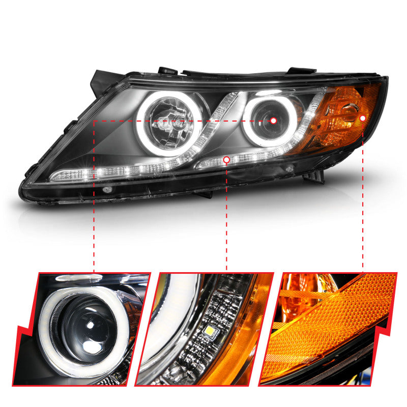 ANZO 2011-2015 Kia Optima LED Projector Headlights