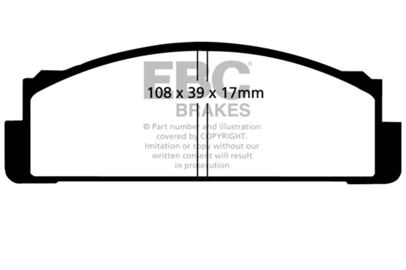 EBC 68-83 Fiat 124 1.6 Yellowstuff Front Brake Pads DP4116R