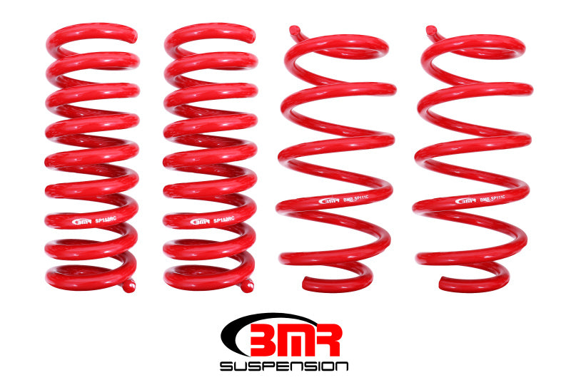 BMR 2008-2023 Dodge Challenger Lowering Springs 1.25in Drop - Set of 4 - Red