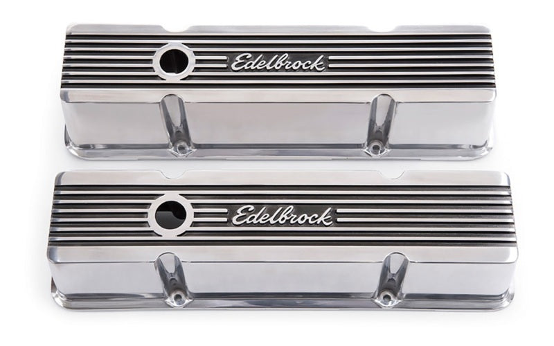 Edelbrock 4263 Valve Cover Elite II Series Chevrolet 1959-1986 262-400 CI V8 Tall Polished