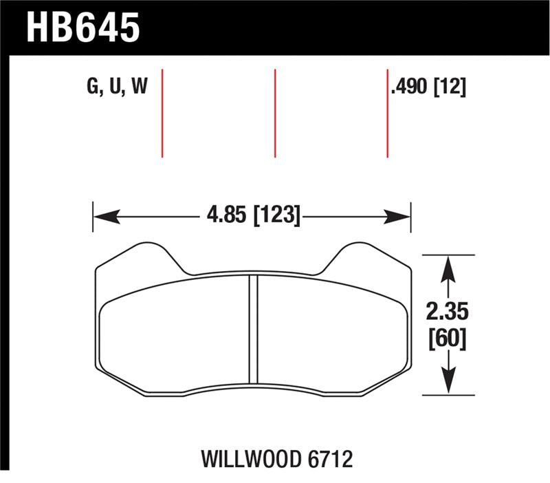 Hawk Performance HB645G.490 DTC-60 Motorsport Brake Pads