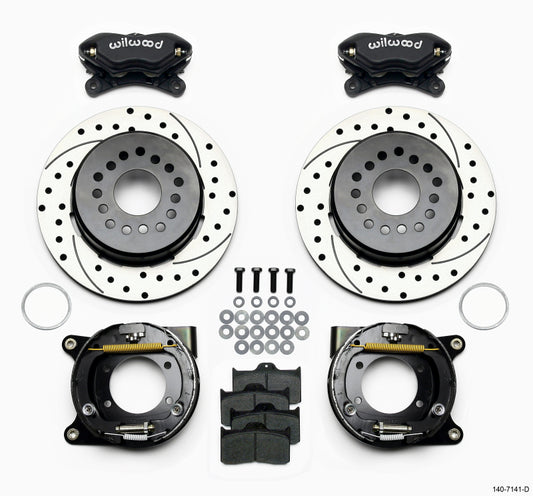 Wilwood Forged Dynalite P/S Park Brake Kit Drilled Chevy 12 Bolt w/ C-Clips - #140-7141-D
